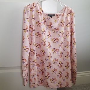 Blush silk top.